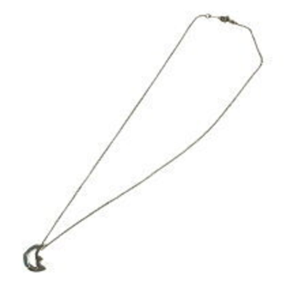 Tiffany Co Crescent Moon Necklace Silver SV Accessory - Picture 5 of 6